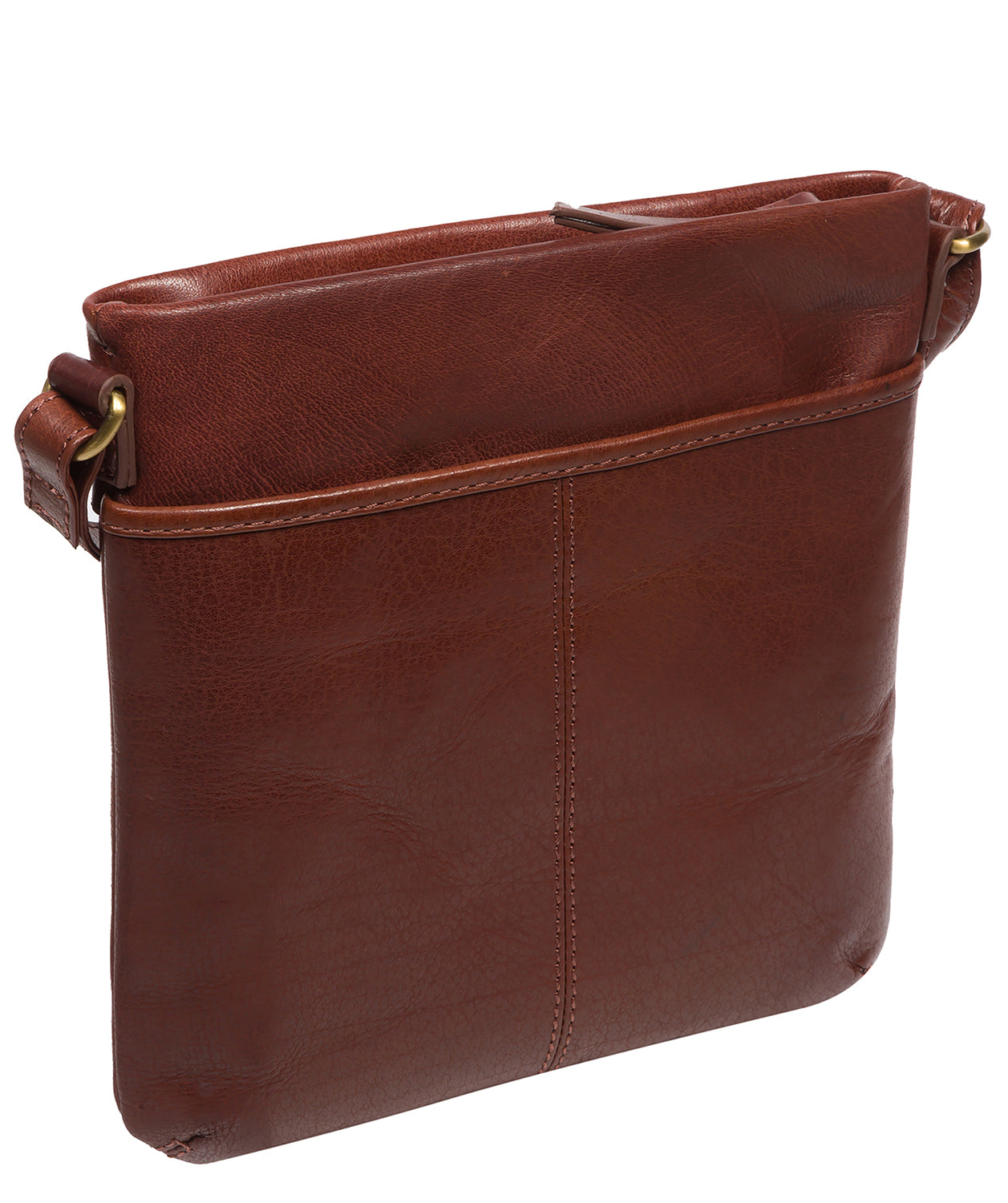 'Sable' Conker Brown Leather Cross Body Bag