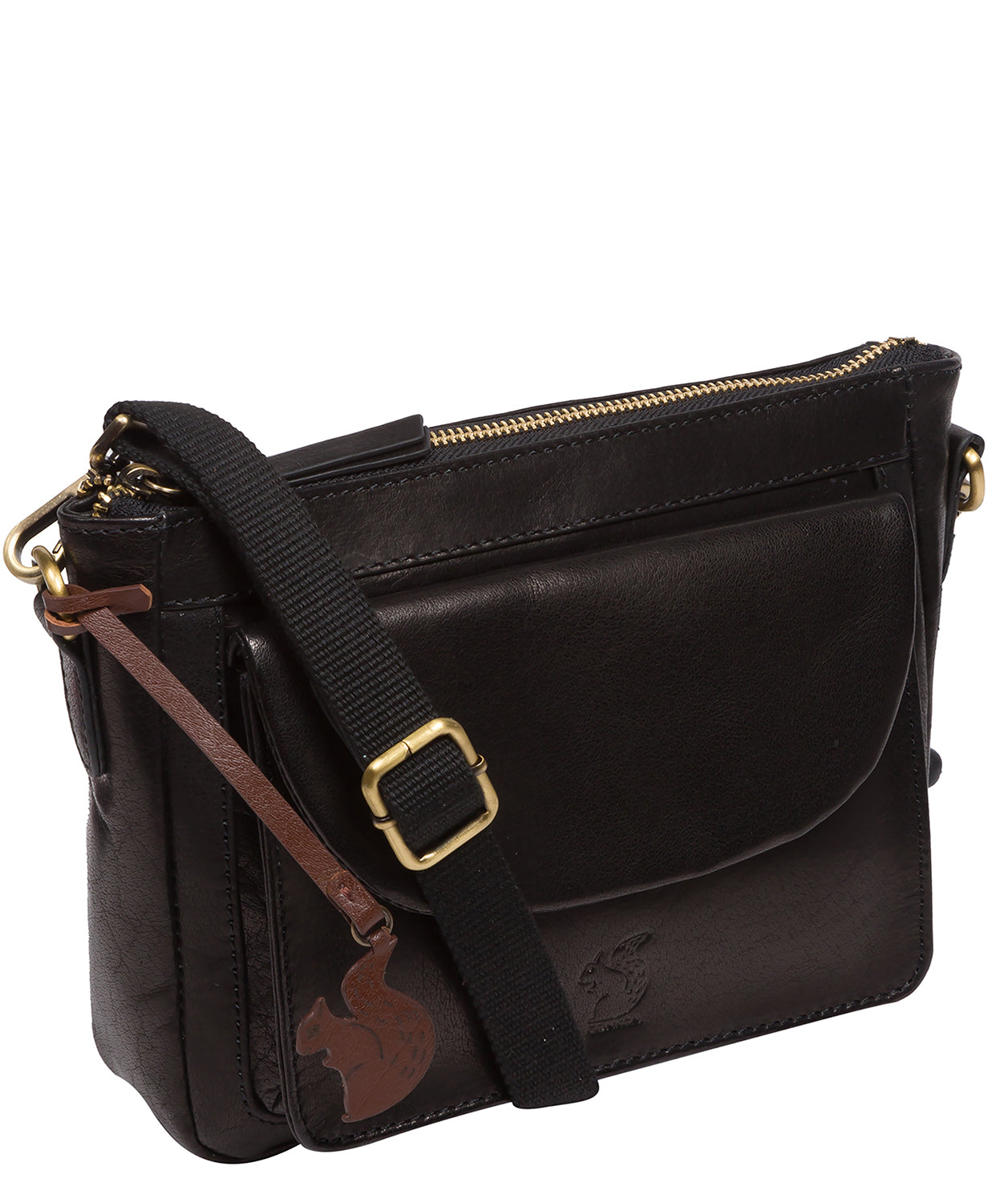 'Sonnet' Black Leather Cross Body Bag