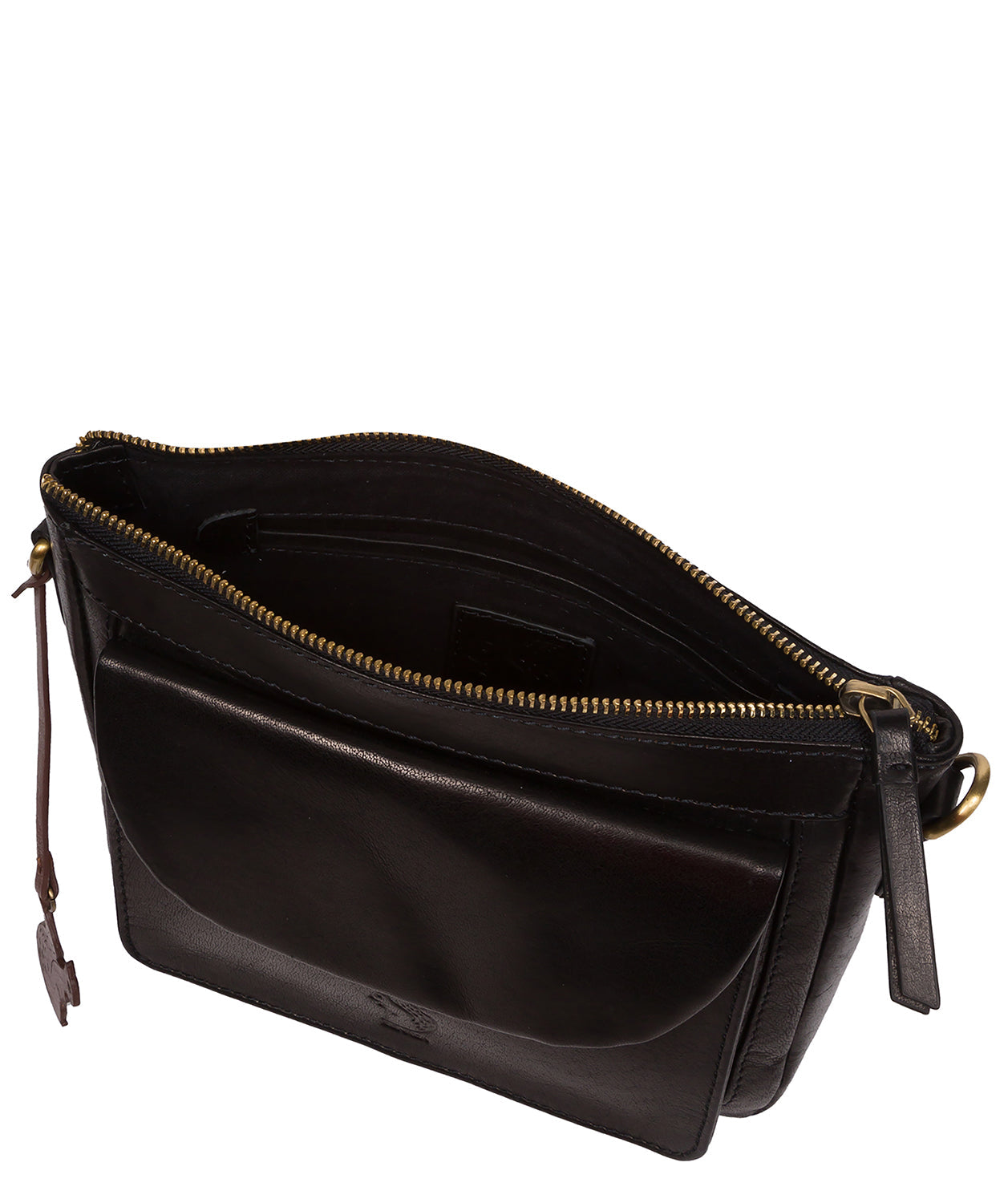 'Sonnet' Black Leather Cross Body Bag