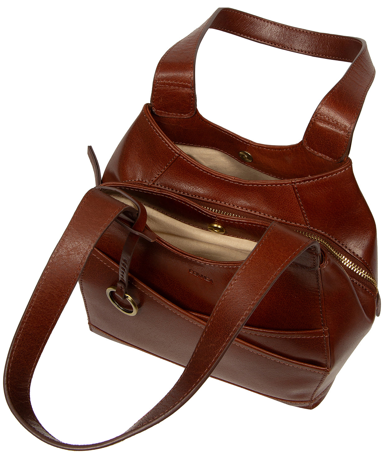 'Vesper' Conker Brown Leather Handbag