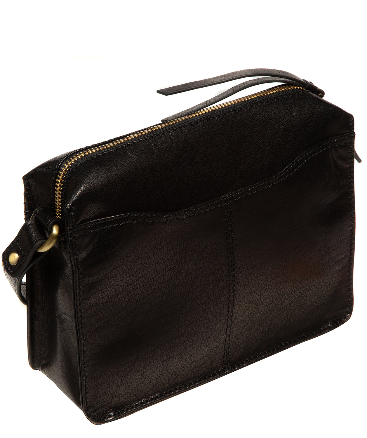 'Isla' Black Leather Cross Body Bag