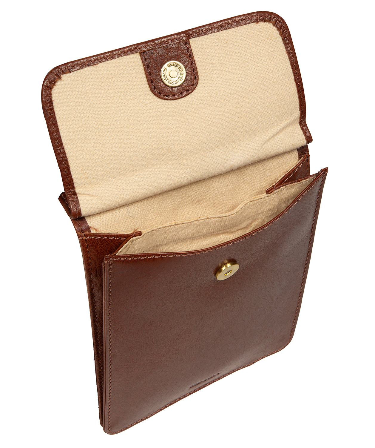 'Seraphina' Conker Brown Leather Cross Body Phone Bag