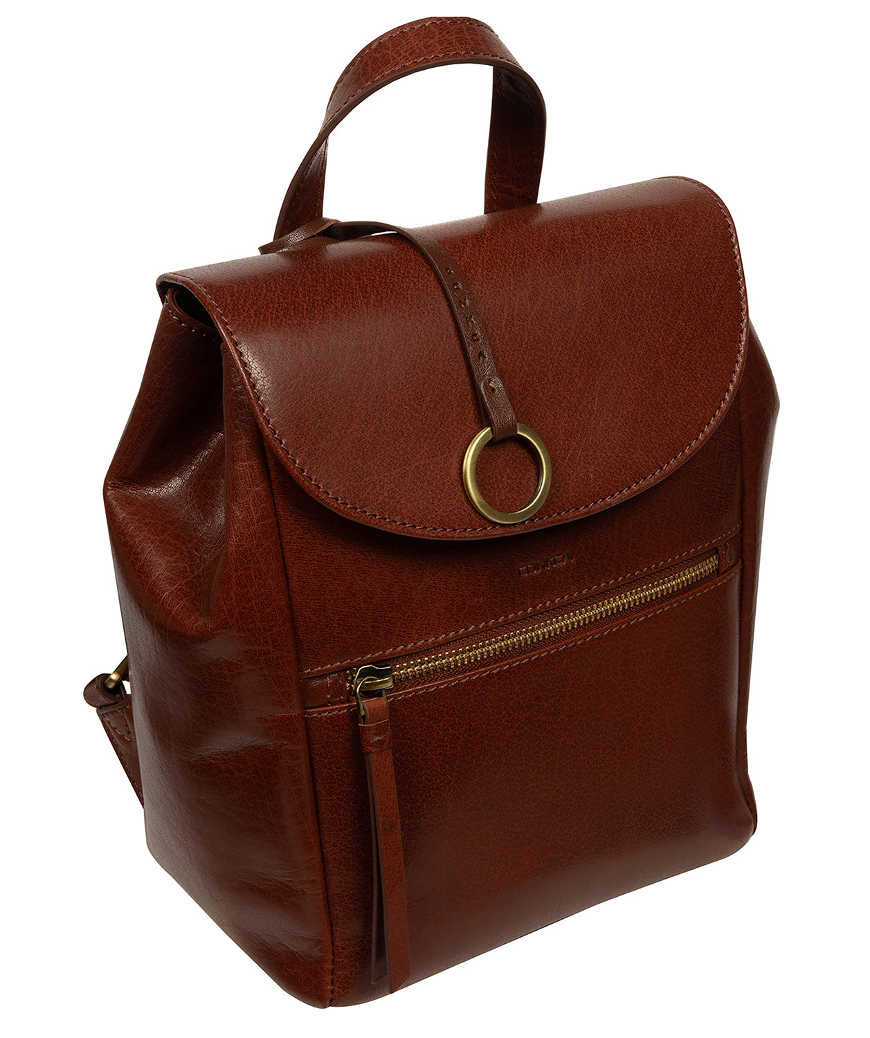 'Belle' Conker Brown Leather Backpack