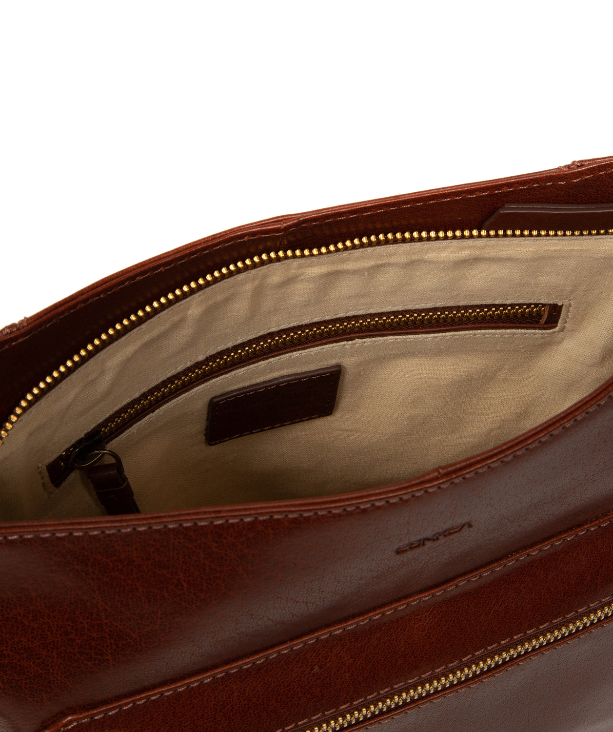 'Zinnia' Conker Brown Leather Cross Body Bag