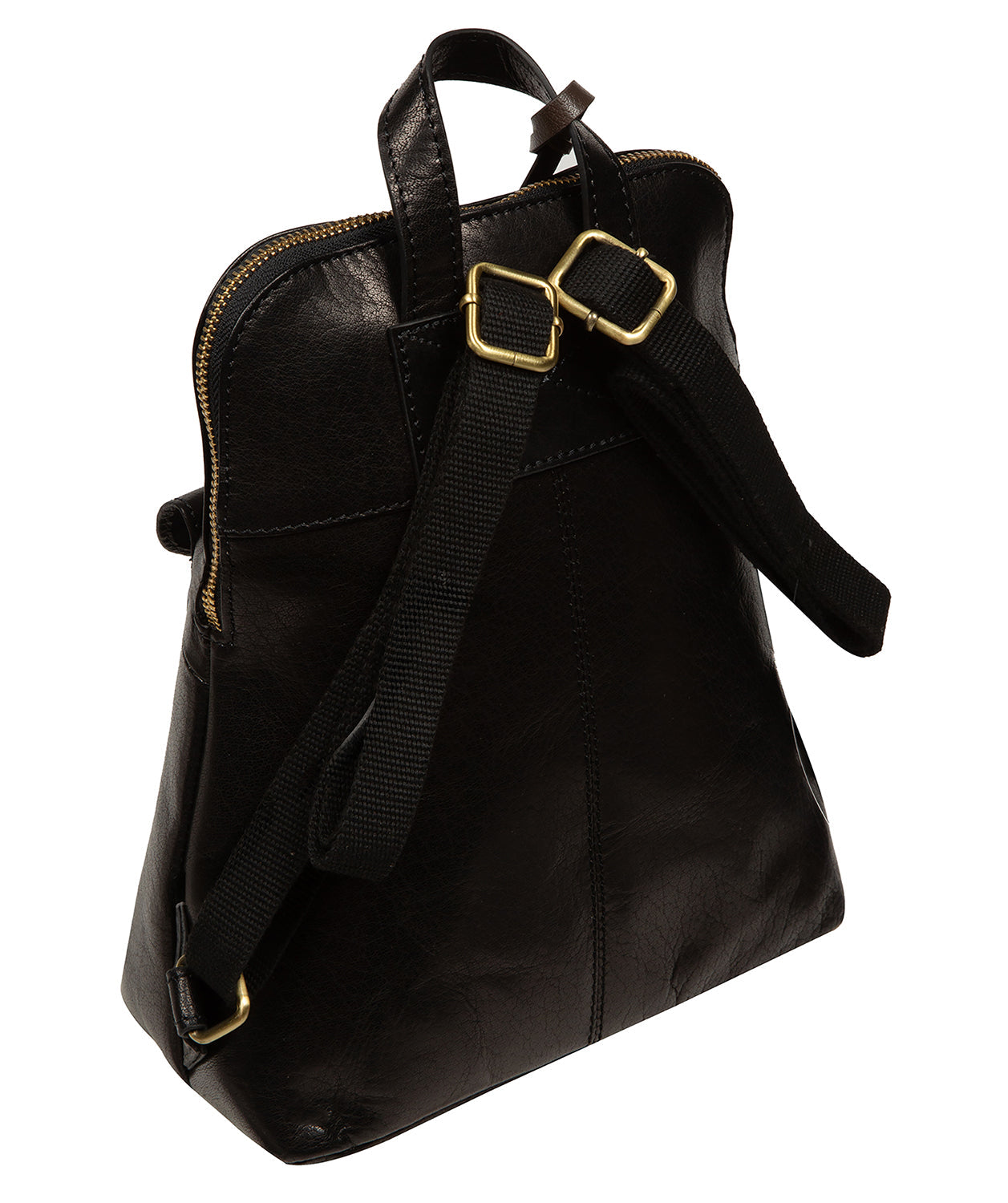 'Brielle' Black Leather Backpack