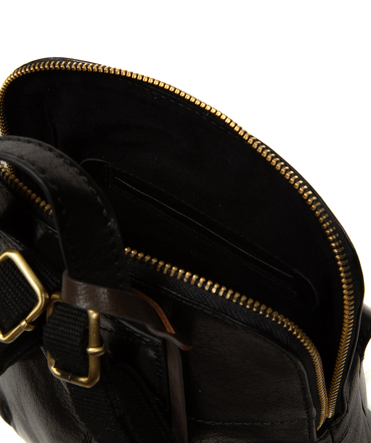 'Brielle' Black Leather Backpack