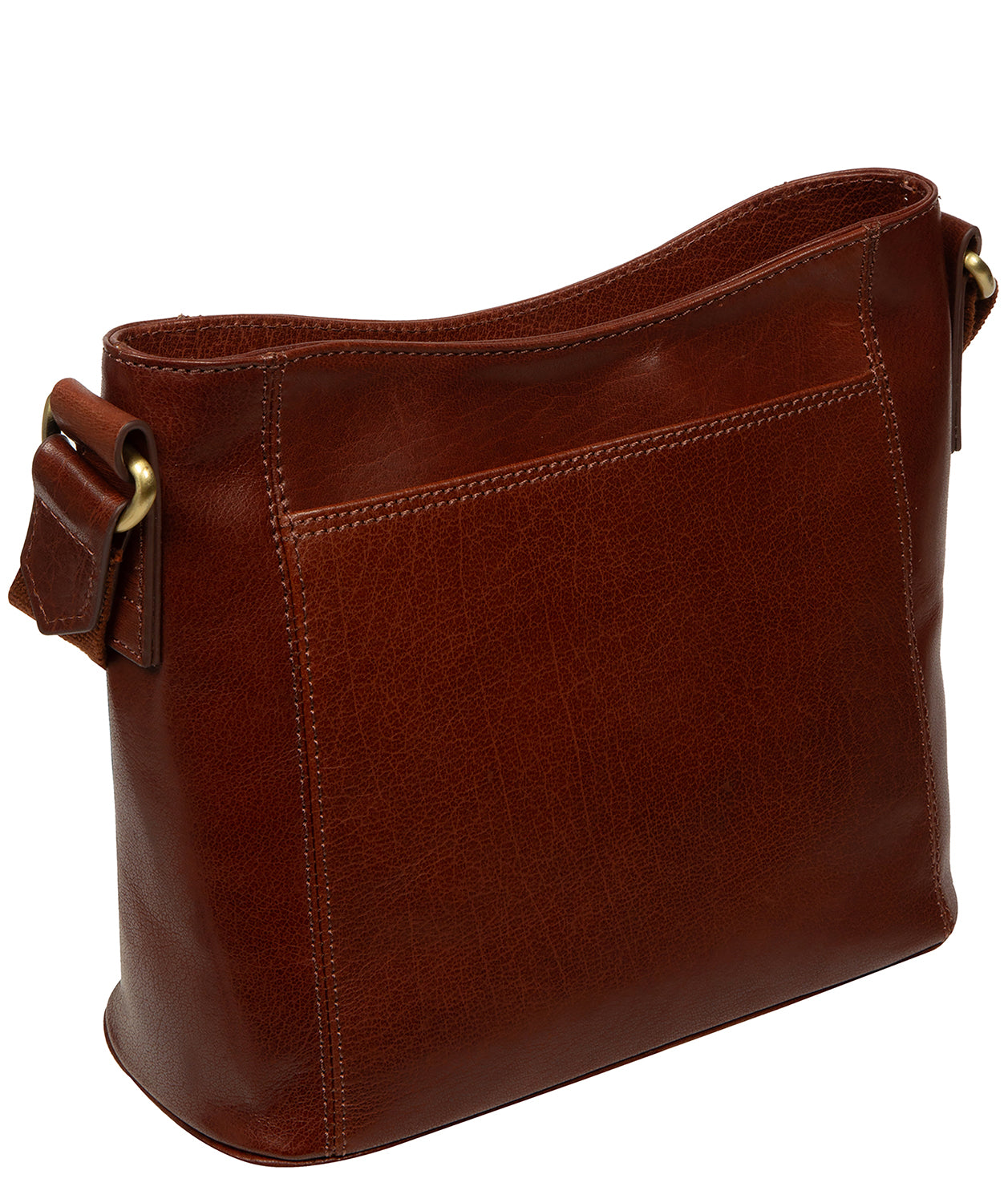 'Clementine' Conker Brown Leather Cross Body Bag