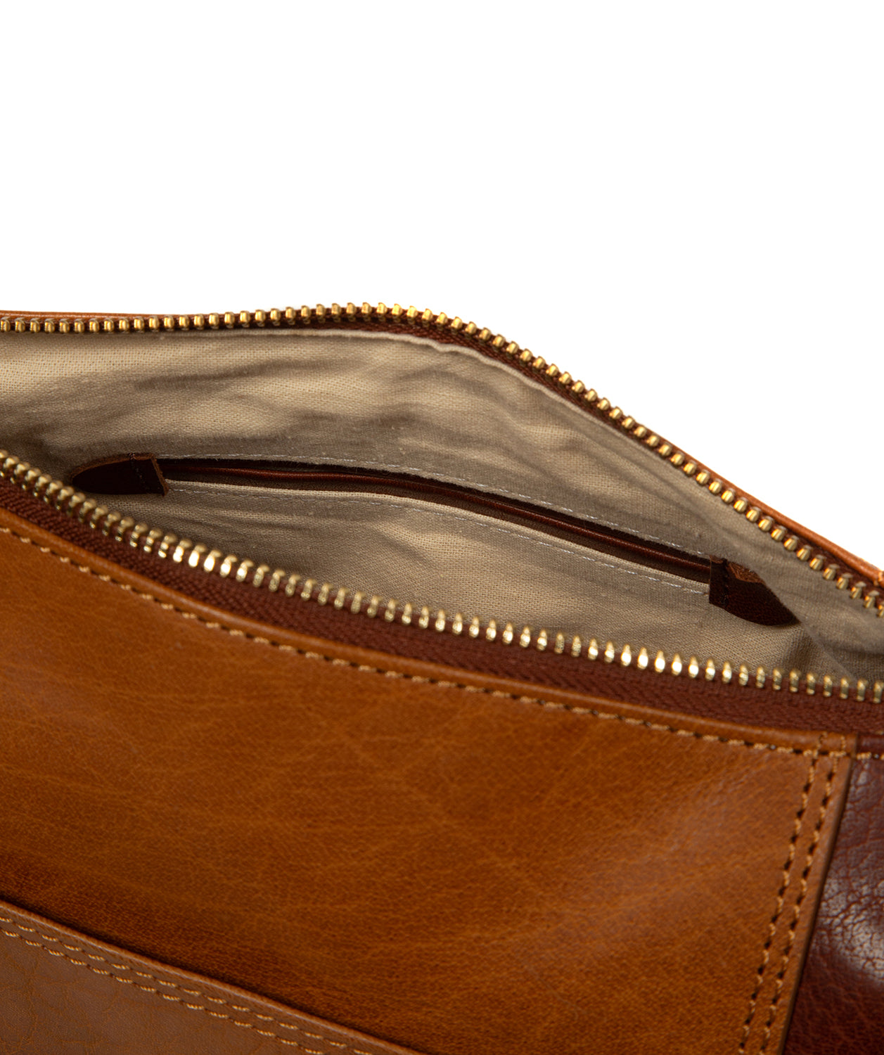 'Indigo' Conker Brown & Dark Tan Leather Shoulder Bag
