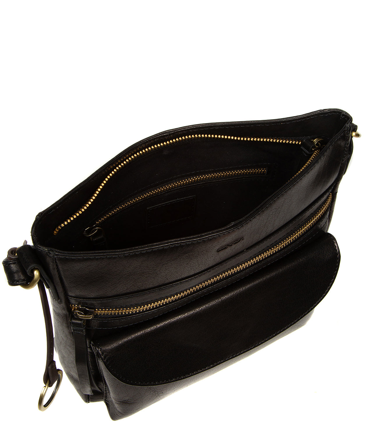 'Malin' Black Leather Cross Body Bag