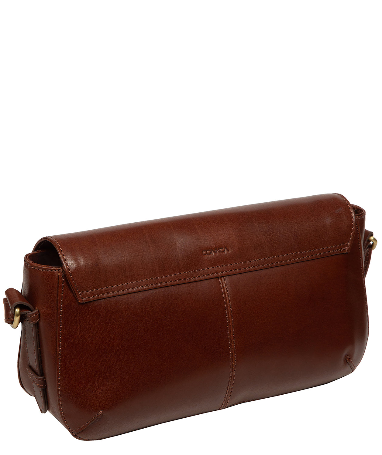 'Odessa' Conker Brown Leather Cross Body Bag