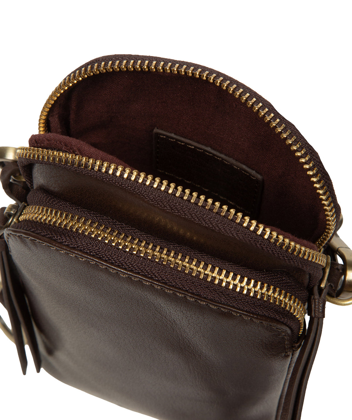 Adjustable detachable leather strap with brass fittings