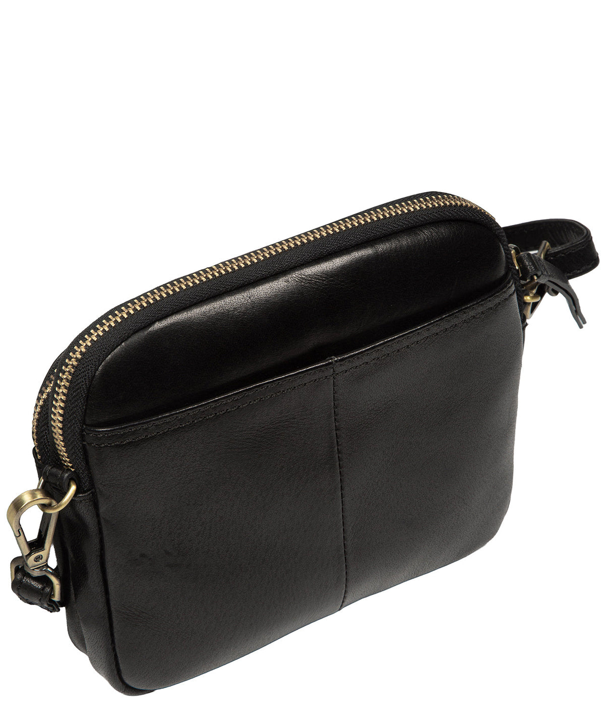 Interior zip pocket and fabric lining detail