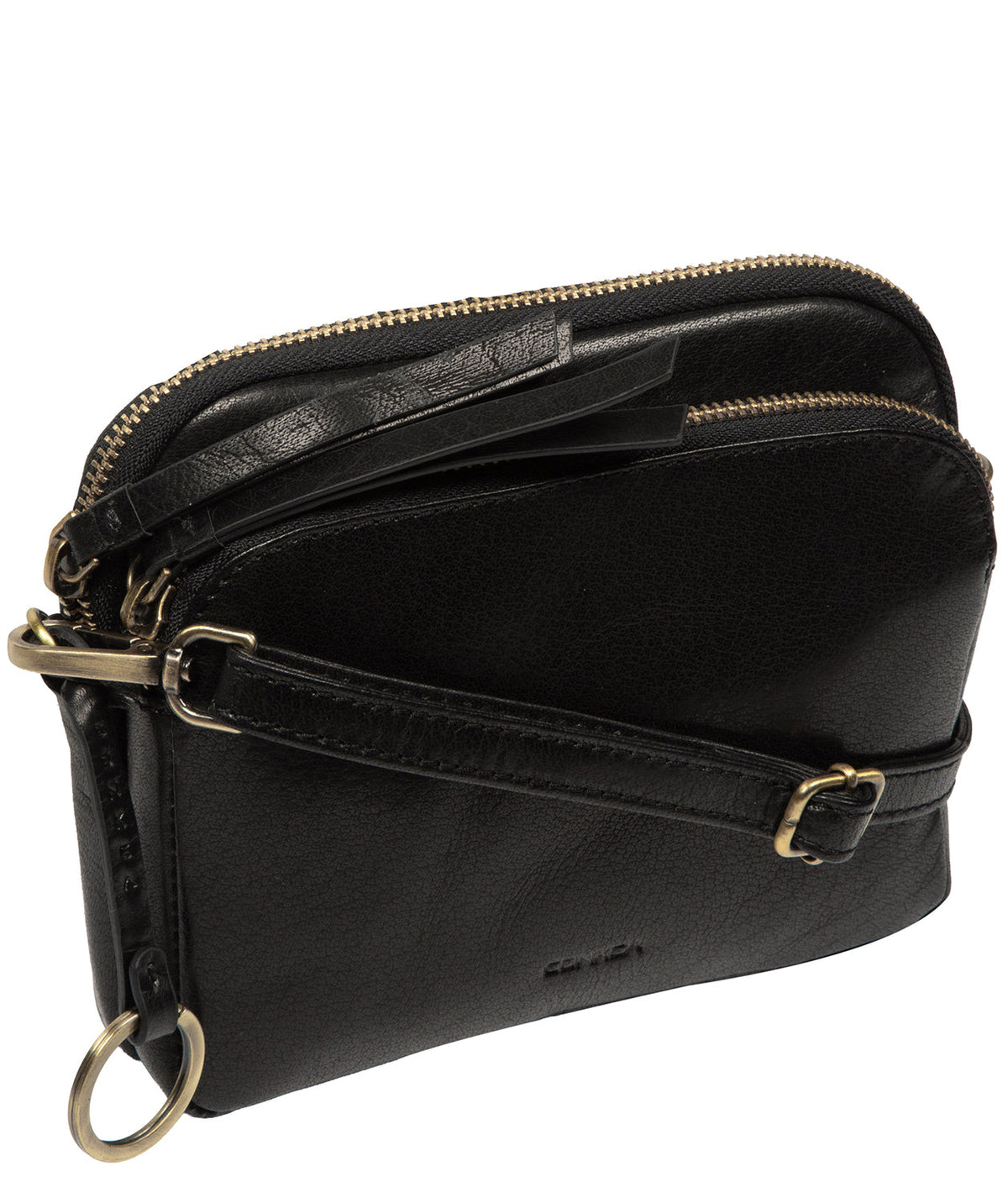 Brass-coloured zip and embossed Conkca logo detail