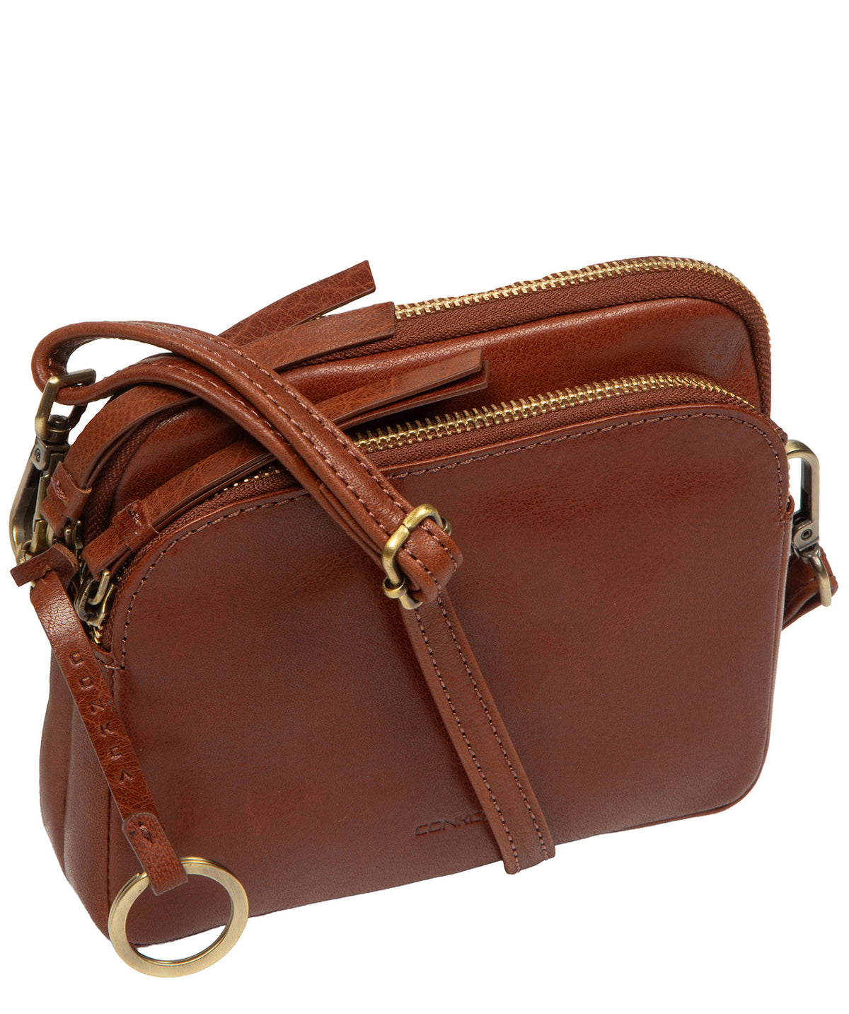 Crossbody bag worn styling with adjustable strap drop