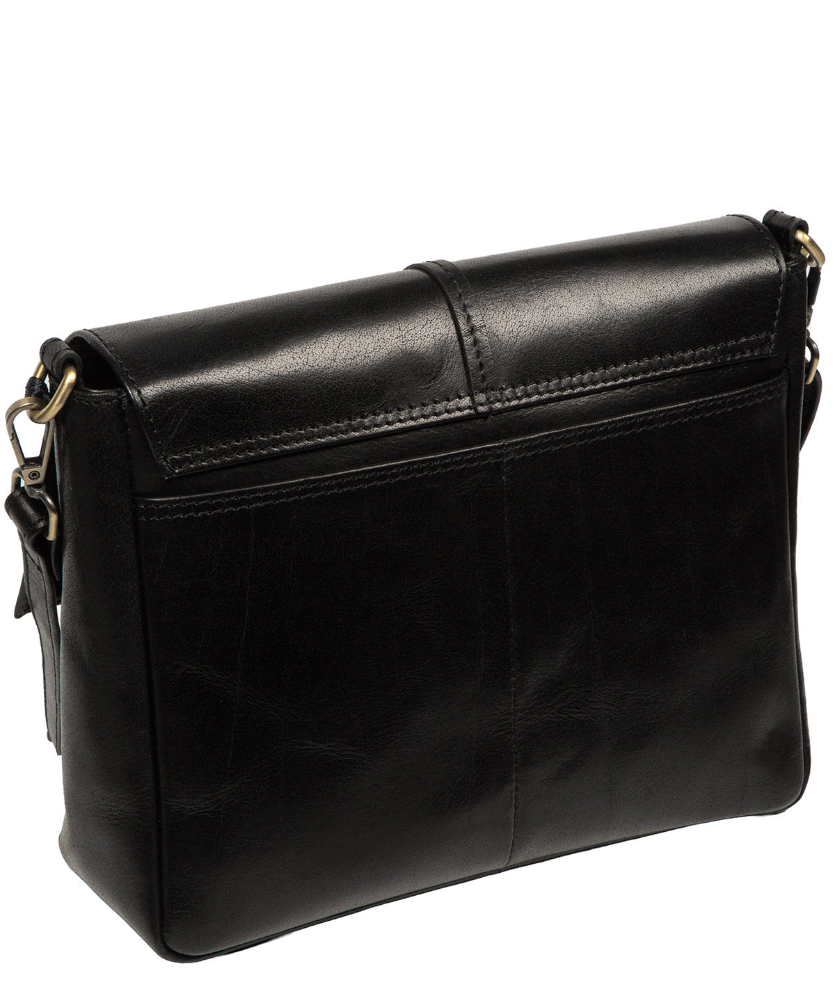 Interior lined compartment with slip and zipped pockets
