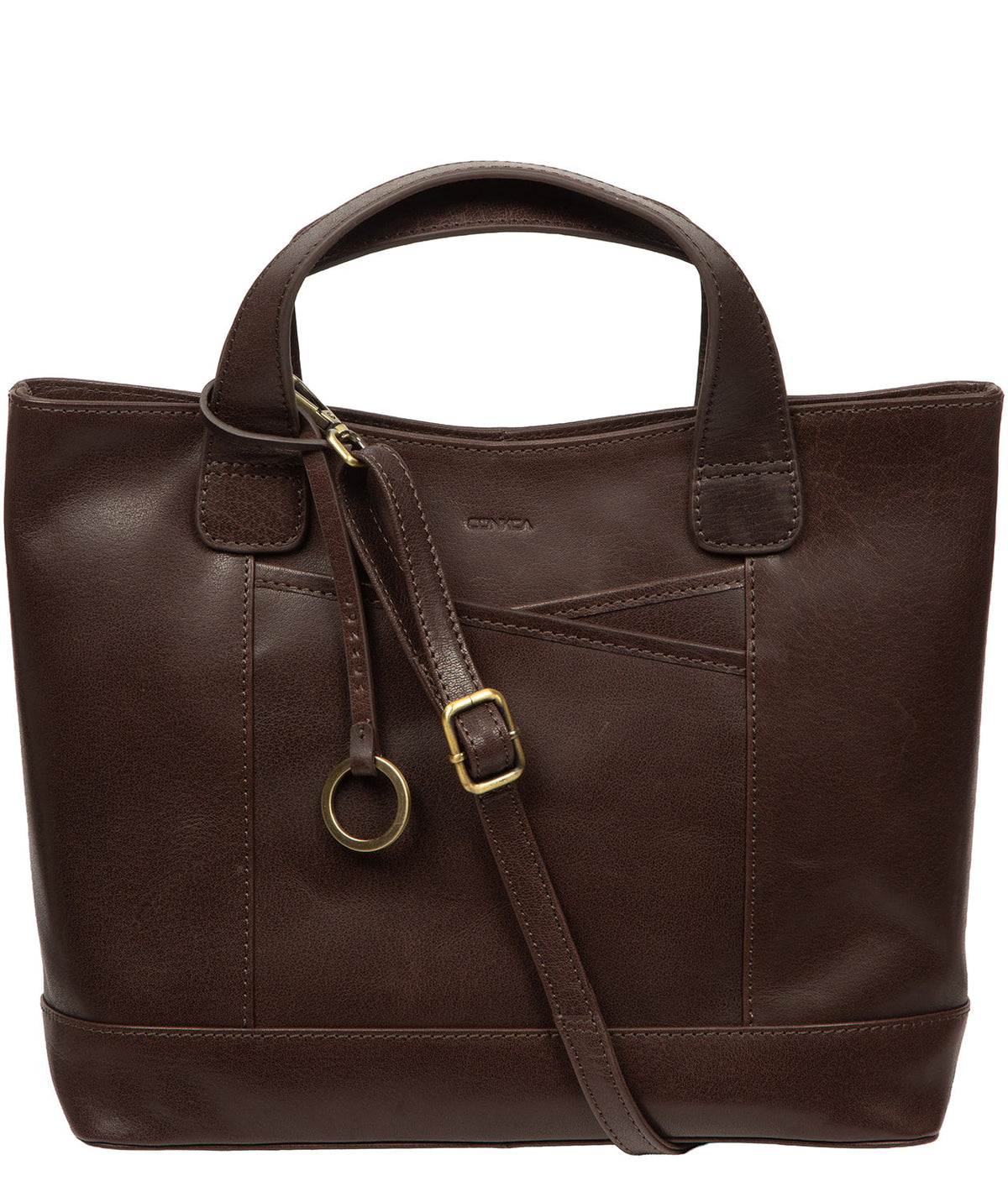 Elm tote bag side profile with adjustable shoulder strap