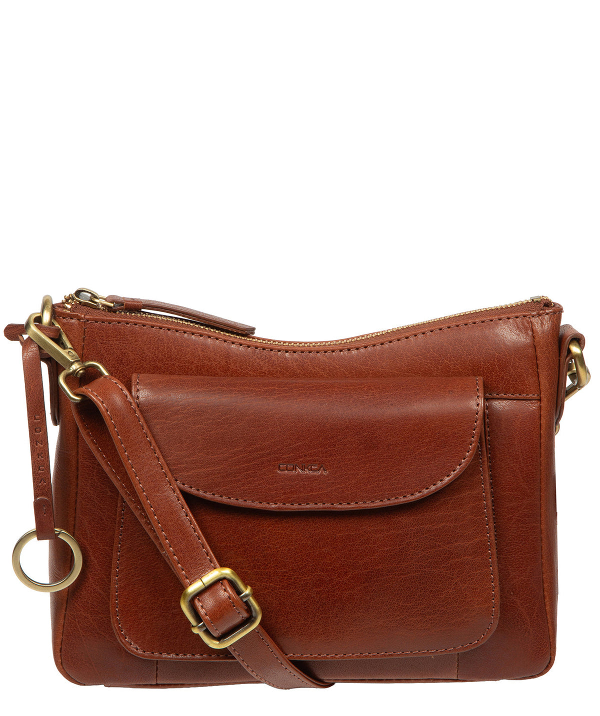 Conkca London Misty crossbody bag Conker Brown front view