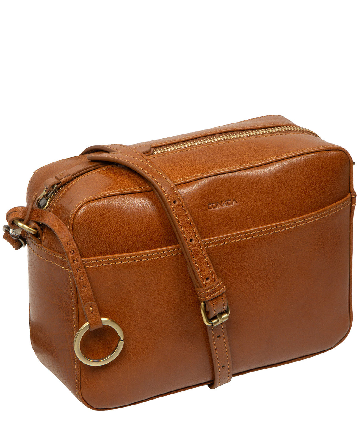 Meadow bag worn across body showing strap length