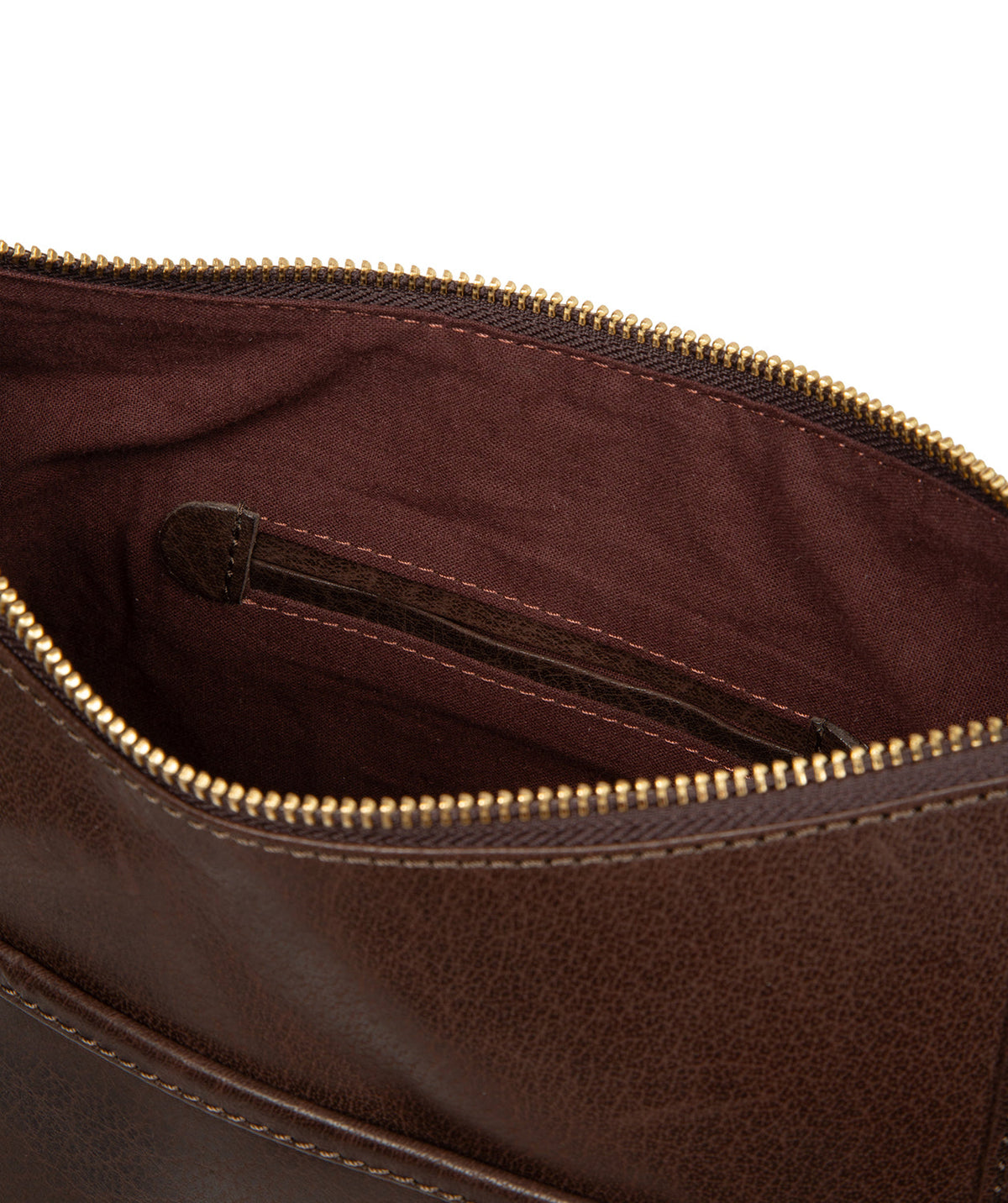 Full Snowdrop shoulder bag side profile Cocoa