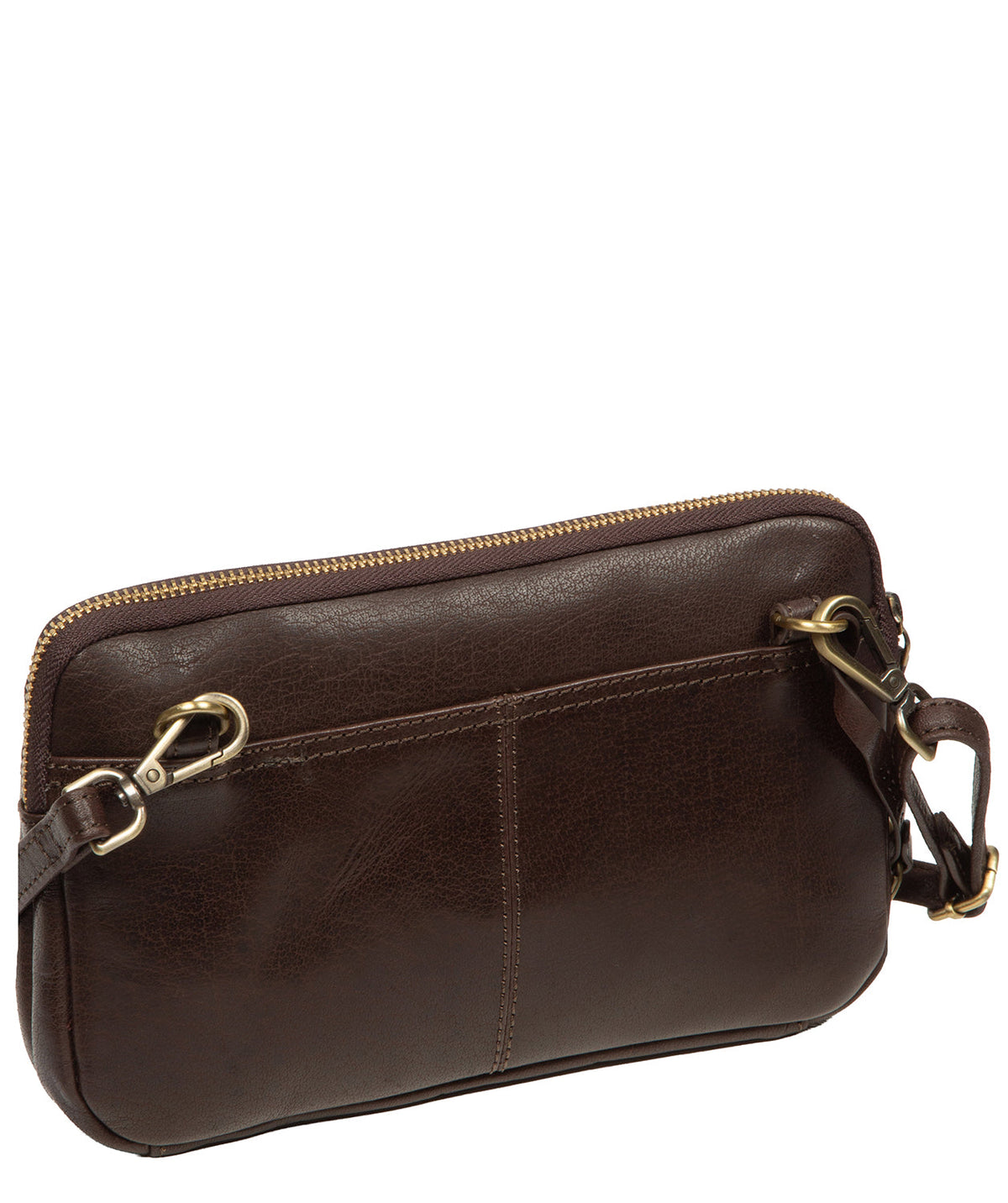 Interior card slots and zipped pocket detail