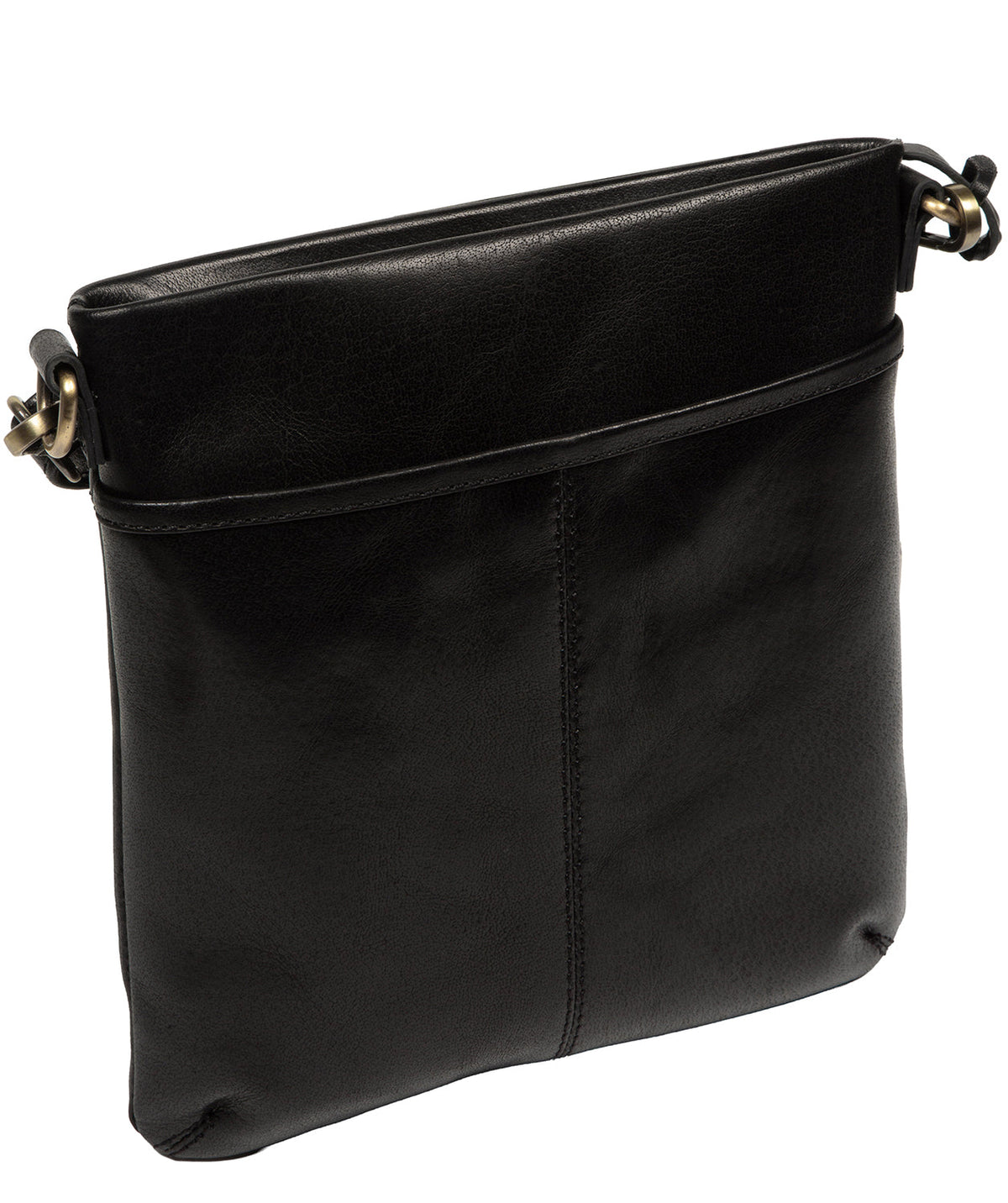 Interior view showing zipped pocket and slip pocket organisation