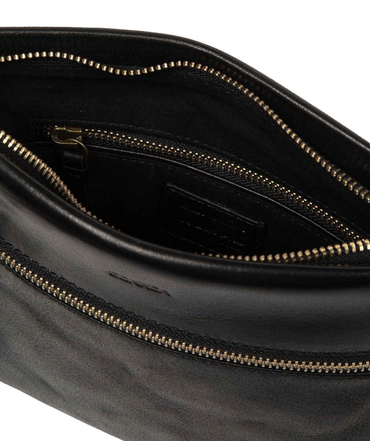 Adjustable detachable leather shoulder strap detail