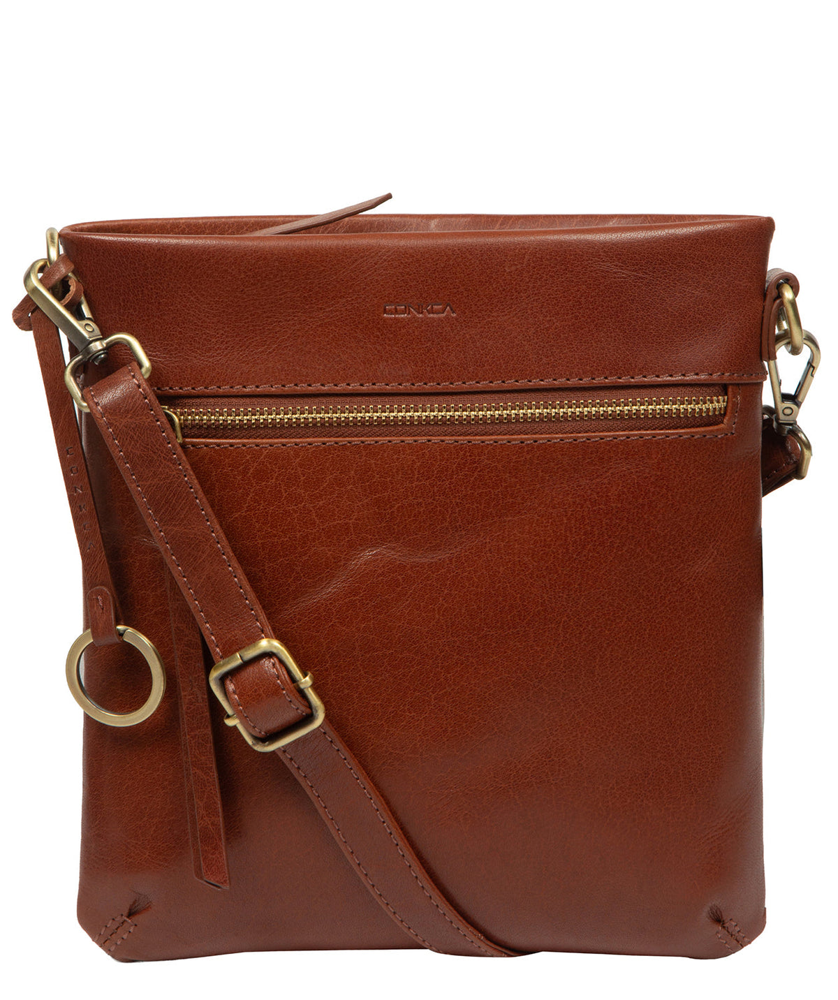 Dove crossbody bag angled side profile showing strap