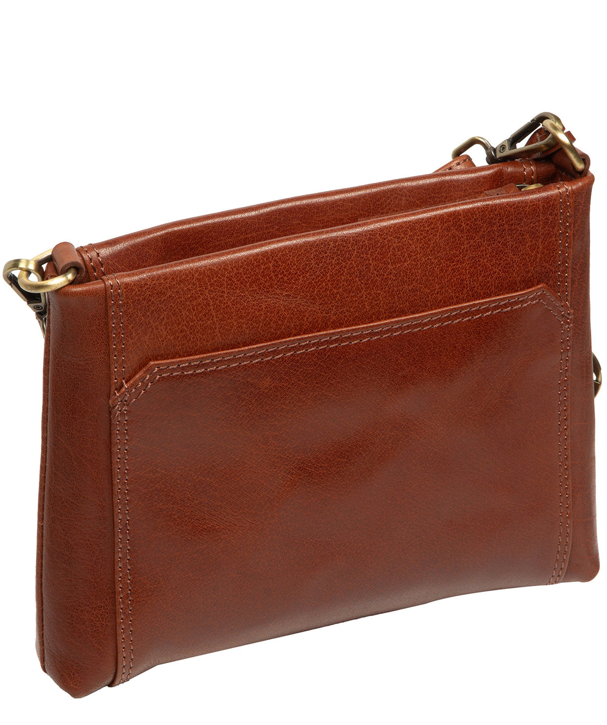 Interior view with slip pocket and zipped compartment detail