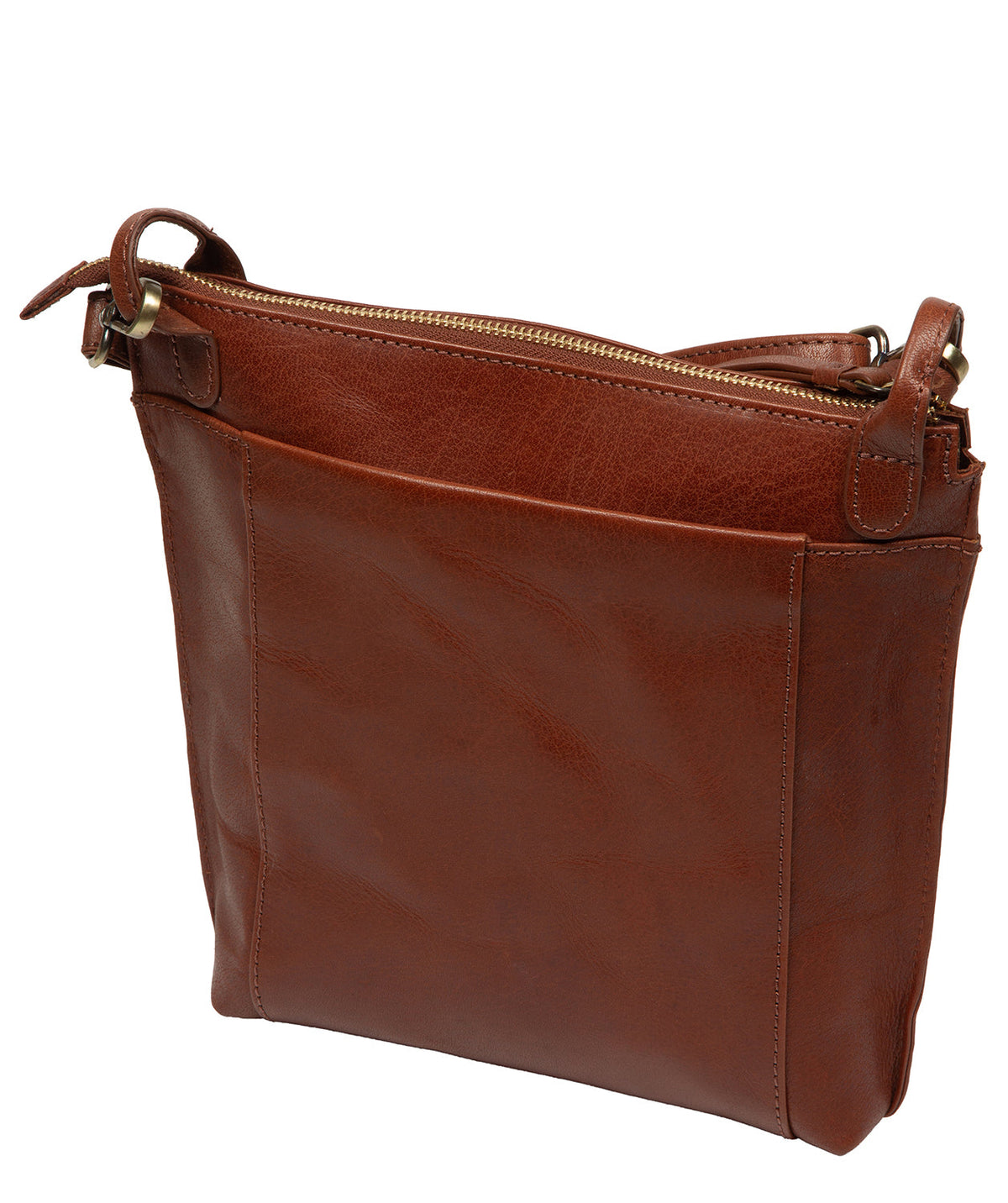 Conker Brown leather detail showing natural patina and texture