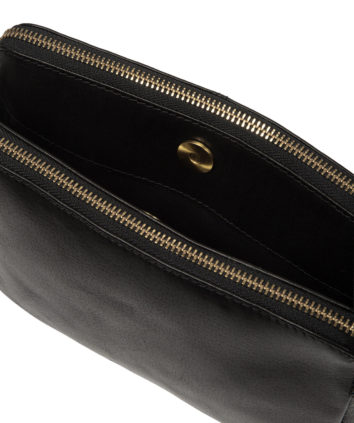 Brass-coloured metal zips and Conkca charm detail