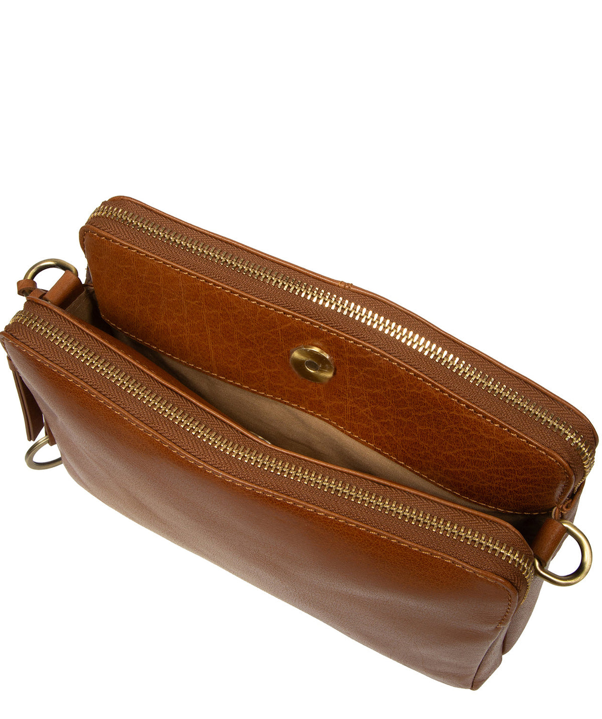 Interior slip and zipped pockets for card and phone storage