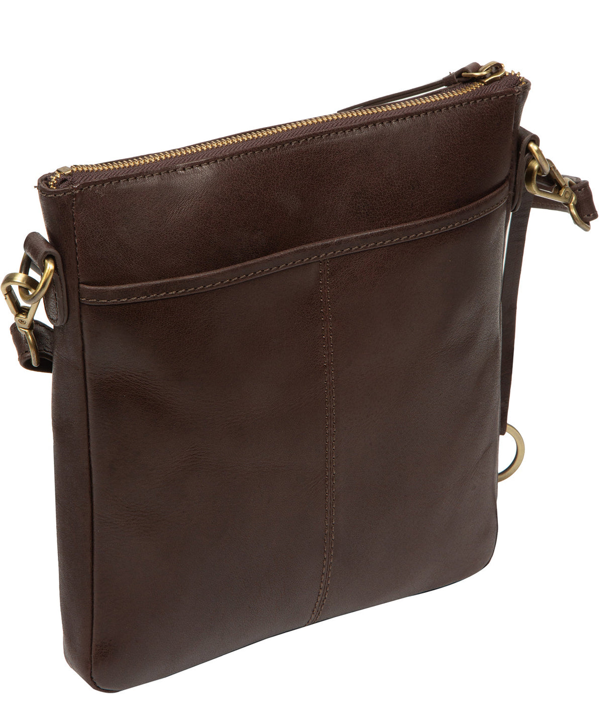 Overlapping slip pockets detail on front exterior