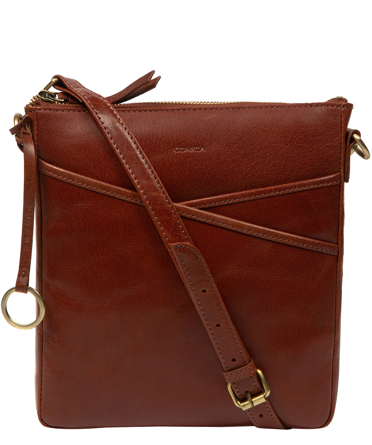 Holly crossbody bag side profile showing structured silhouette