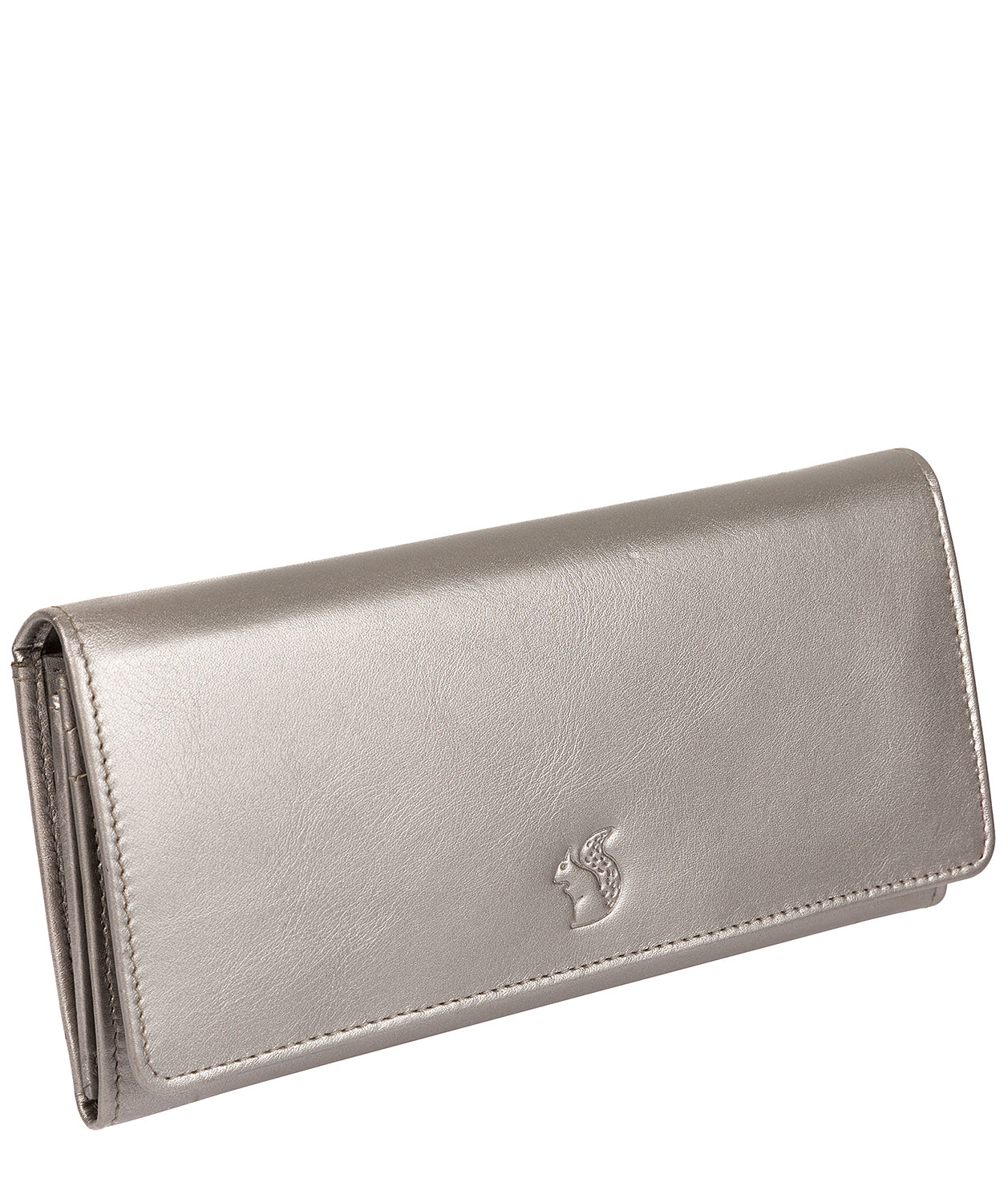 'Fey' Adagio Metallic Silver Leather Purse