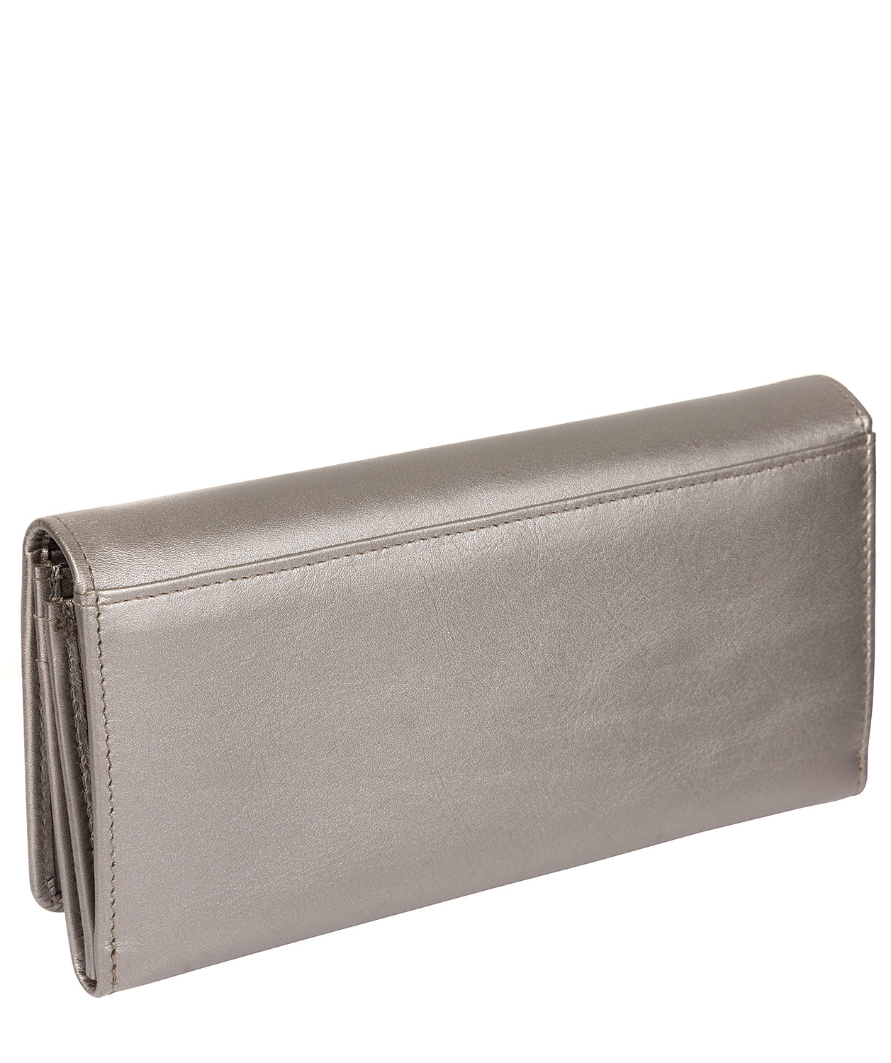 'Fey' Adagio Metallic Silver Leather Purse
