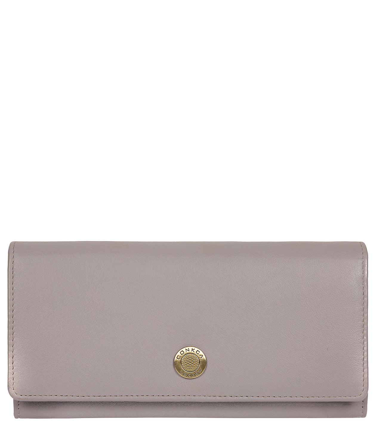 'Fey' Light Grey Leather Purse