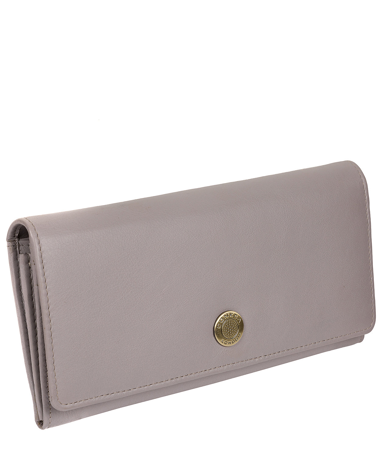 'Fey' Light Grey Leather Purse