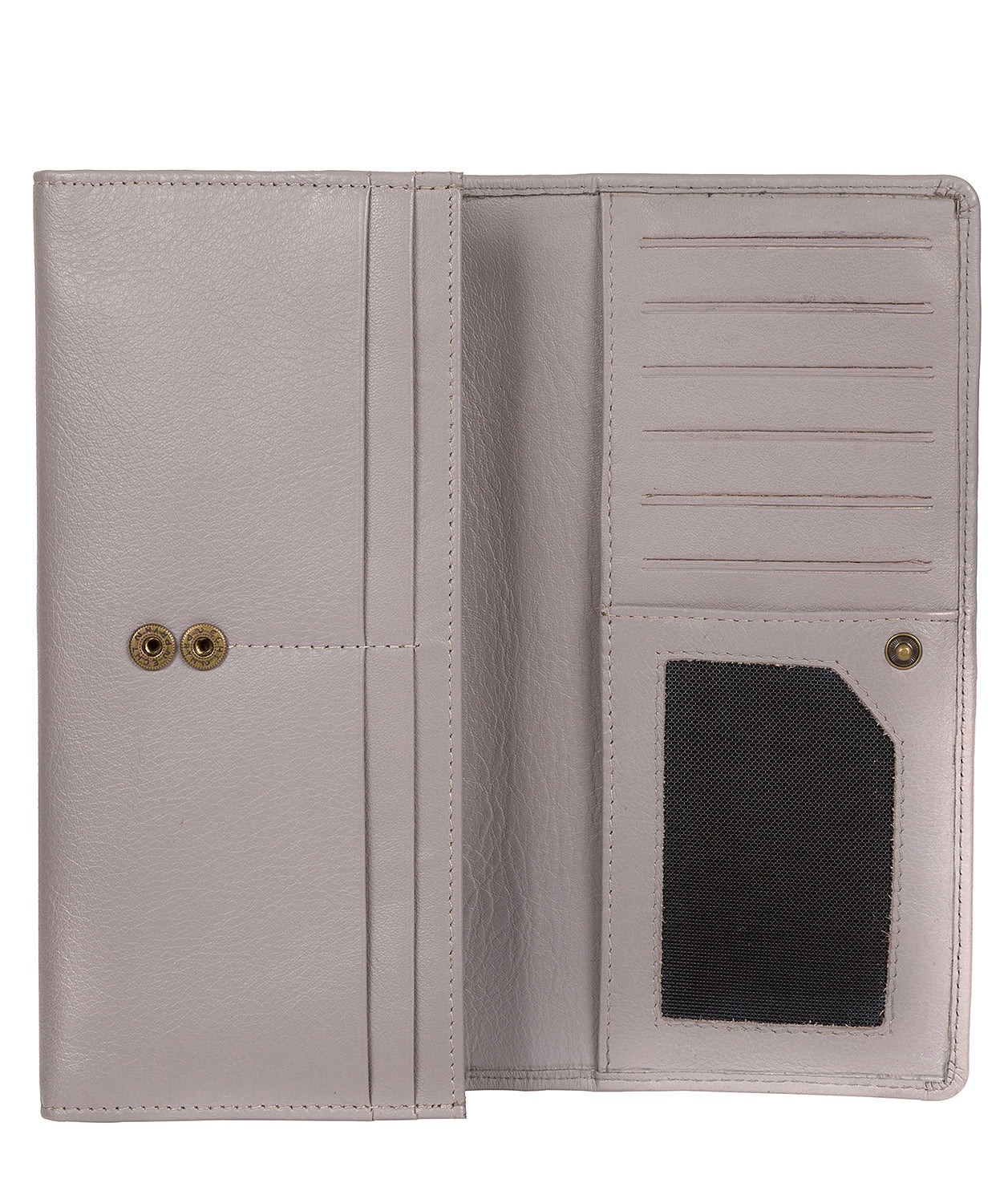 'Fey' Light Grey Leather Purse