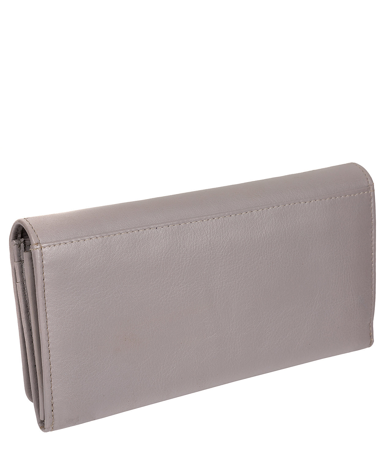 'Fey' Light Grey Leather Purse