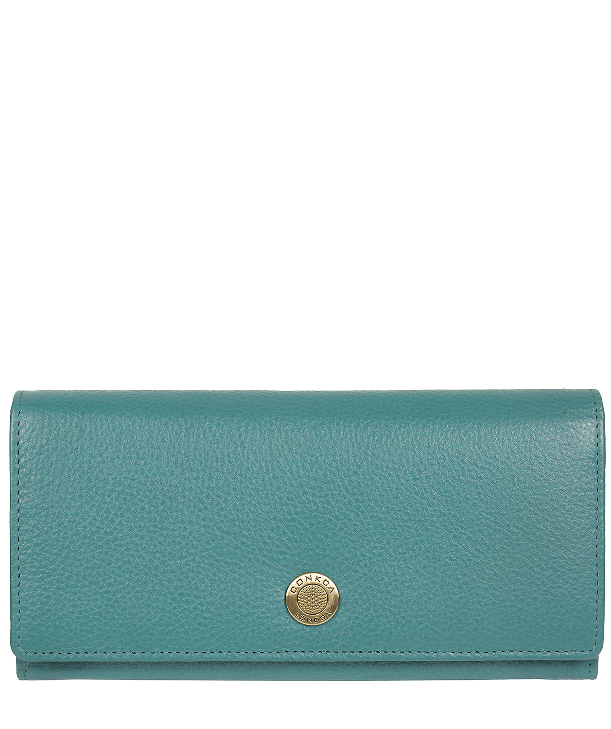 'Fey' Petrol Leather Purse