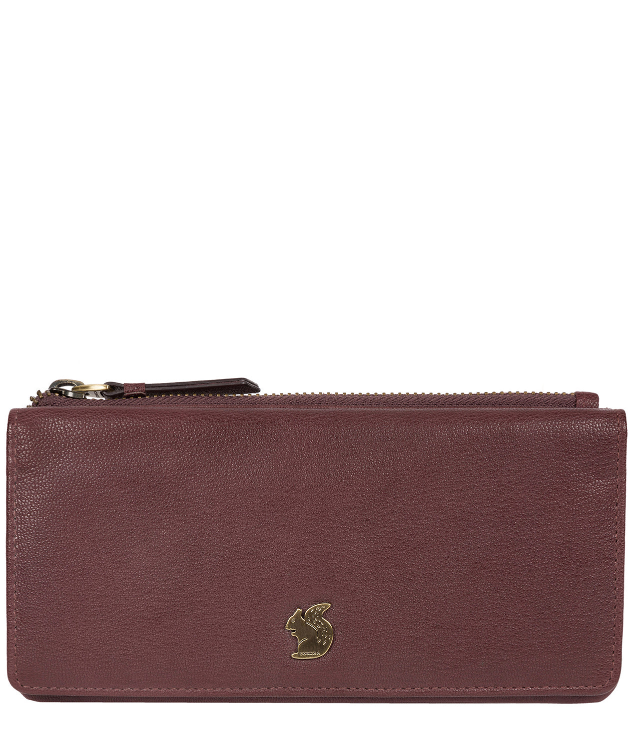 'Dotty' Plum Leather Purse image 1