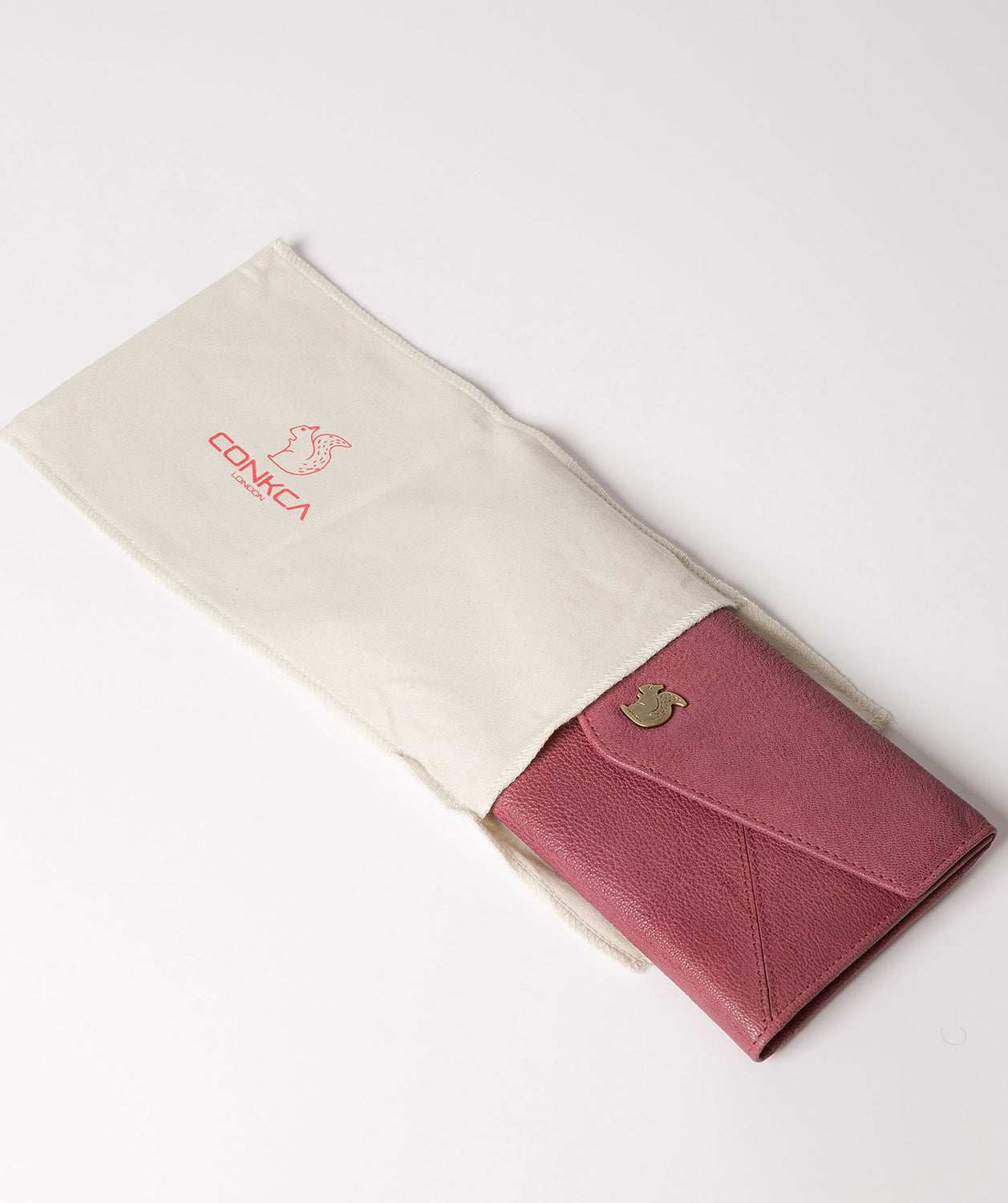 'Fion' Orchid Leather Tri-Fold Purse image 5