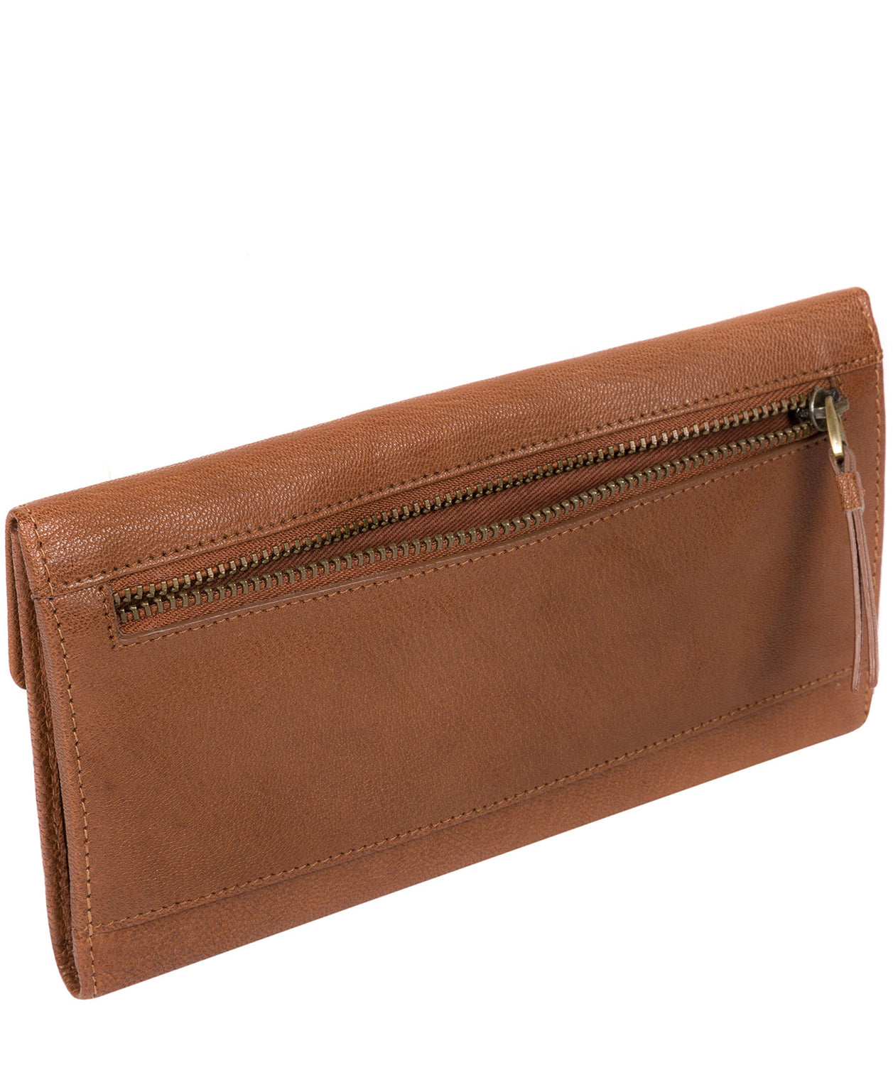 'Fion' Tan Leather Tri-Fold Purse image 3