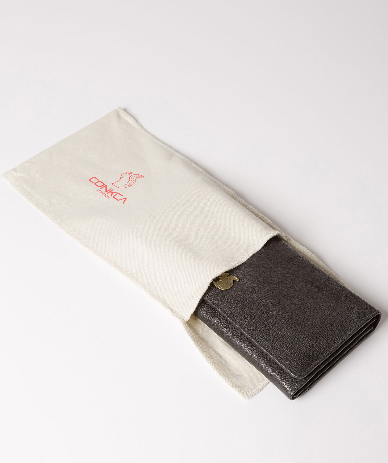 'Bloom' Black Leather Purse Pure Luxuries London