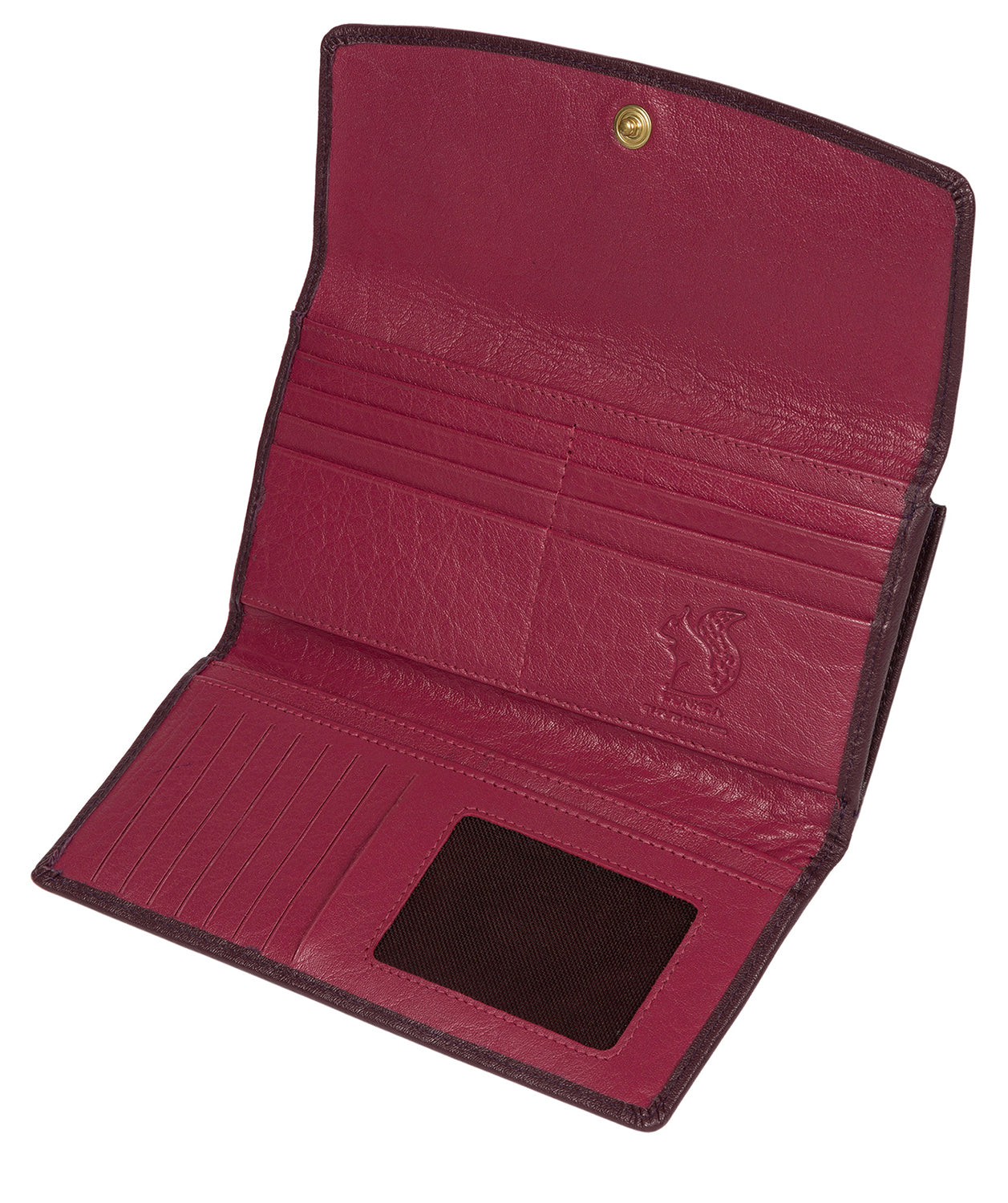 'Ollie' Plum Tri-Fold Leather Purse image 3