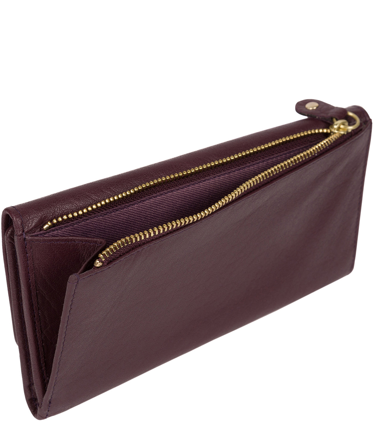 'Ollie' Plum Tri-Fold Leather Purse image 4