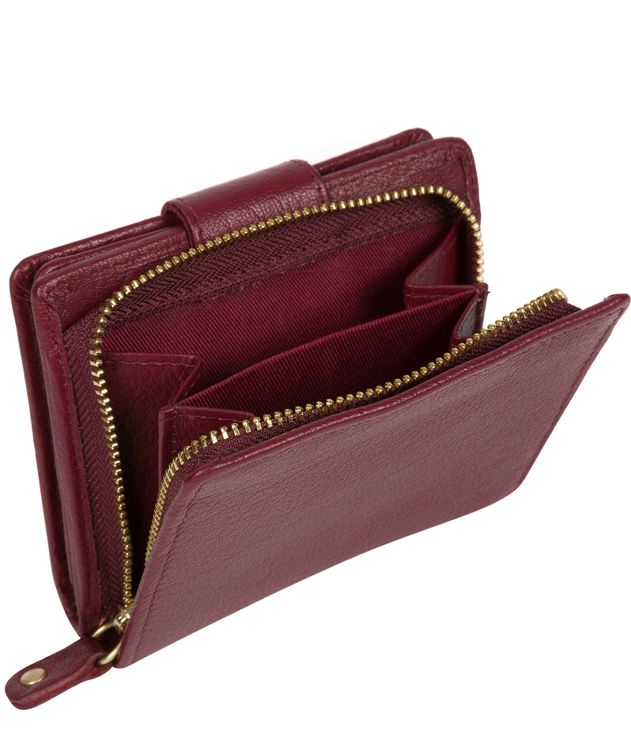 'Azaria' Deep Red Bi-Fold Leather Purse image 4