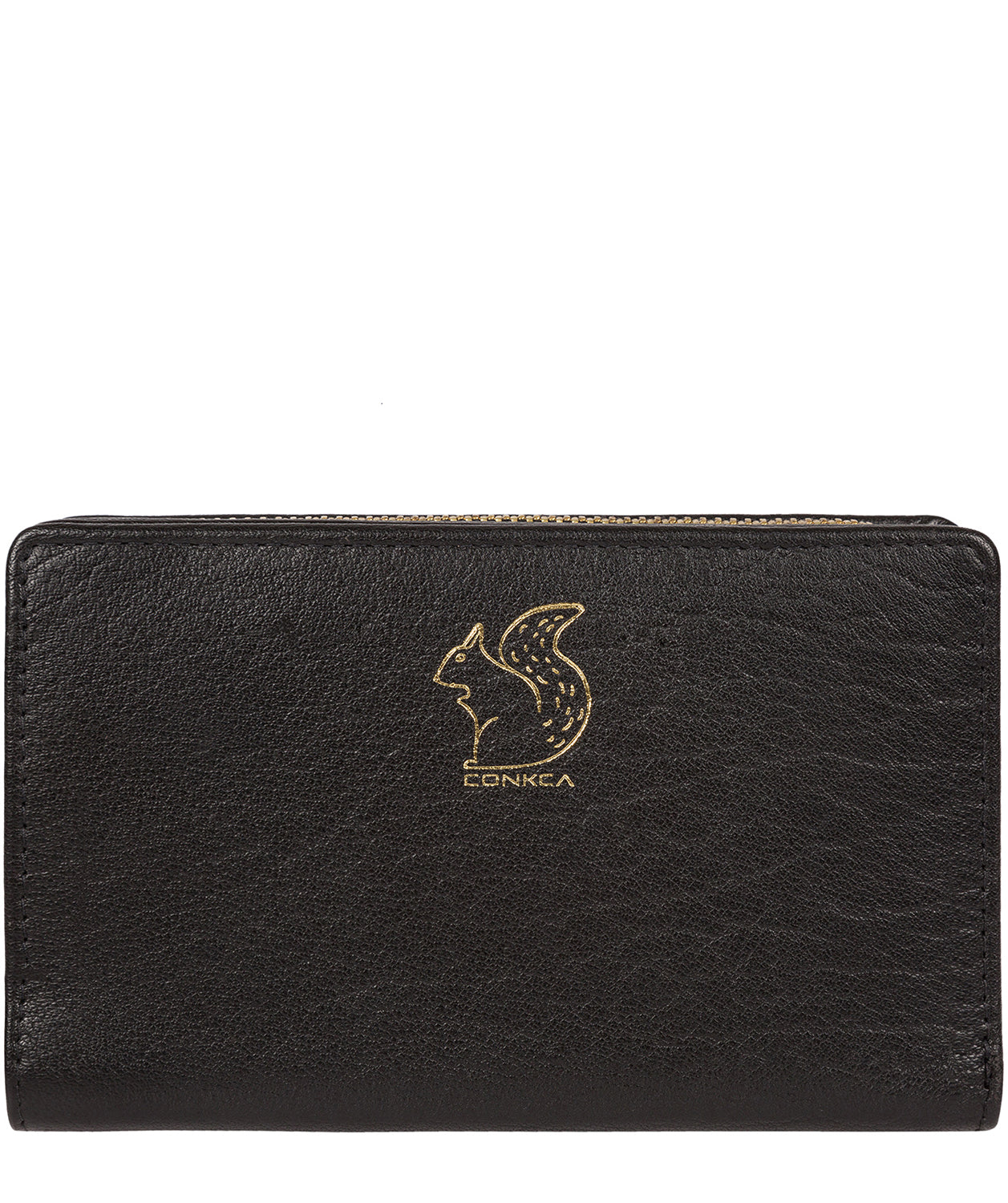 'Fran' Black Bi-Fold Leather Purse image 1