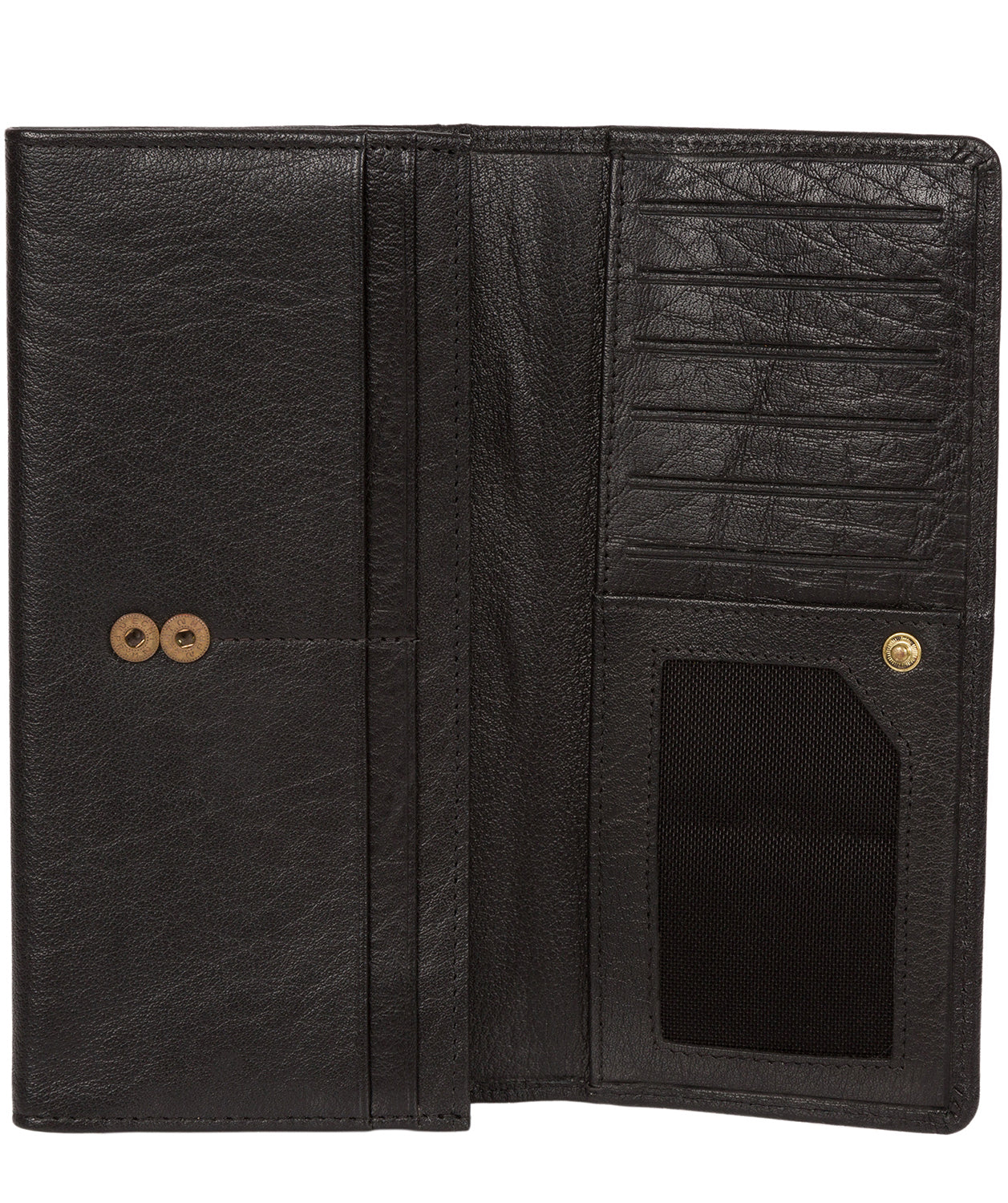 'Arabella' Black Tri-Fold Leather Purse image 3