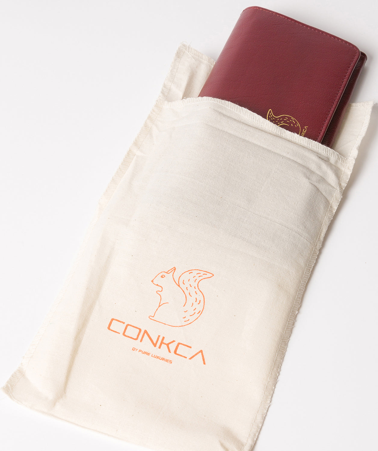'Arabella' Deep Red Tri-Fold Leather Purse image 5